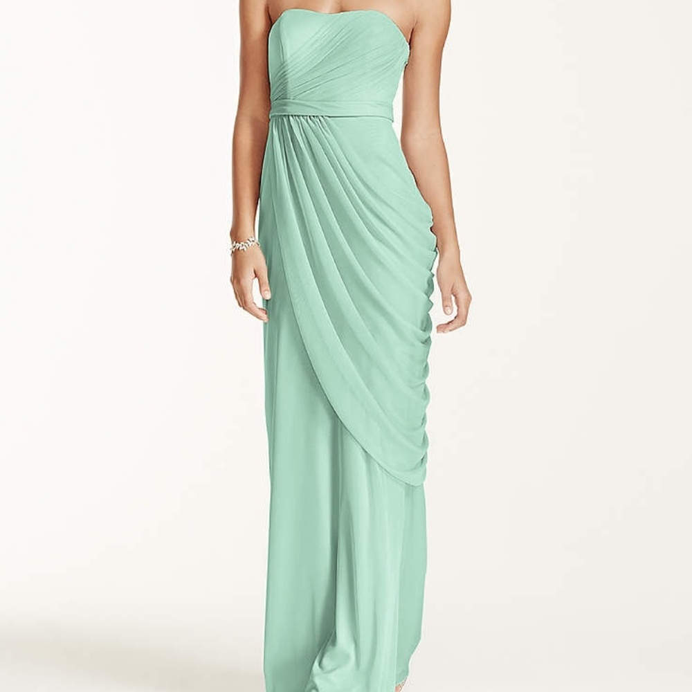 Mint strapless floor length dress size 16